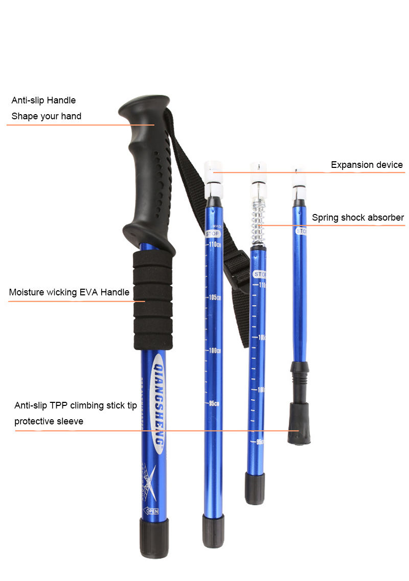 Trekking Poles For Hiking COVACURE Cork Handle Trekking Poles
