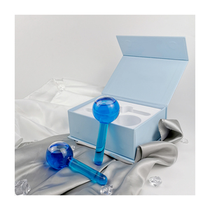 Boules d'eau pour le visage, outil personnalisé de soins du visage OEM, globe de glace et masseur, refroidissement, boule de glace bleue - Product Image 3