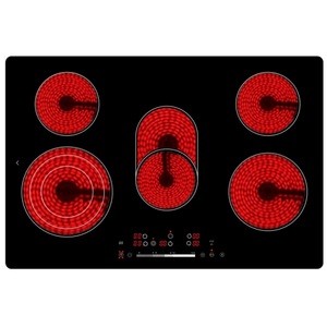 Encimera de cerámica <span class=keywords><strong>Vitro</strong></span> de zona halógena de cinco llamas con Control inteligente eléctrico de 90cm <span class=keywords><strong>para</strong></span> uso en caravana, encimera eléctrica versátil - Product Image 6