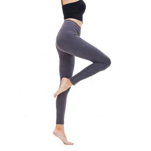 Custom Logo High Waist Gym <b>Pants</b> for Women Seamless High Waisted Leggings with Scrunch <b>Bum</b> Solid Pattern Legging - Product Image 5