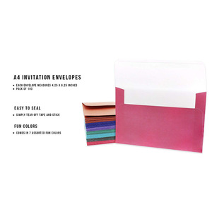 Custom Logo Hot Stamp UV Coating Promotion Card Packaging Black Soft Special Paper file Envelope - Product Image 3