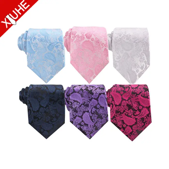 Tùy Chỉnh Bán Buôn 2020 Thiết Kế Mới Mens 100% Polyester Tie Paisley Cà Vạt