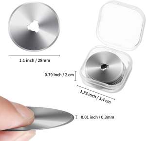 36 paquetes de cuchillas de corte rotativas cuchillas de repuesto compatibles con <span class=keywords><strong>Fiskars</strong></span> Olfa Martelli Truecut <span class=keywords><strong>Cutter</strong></span> para cuero de retazos - Product Image 3