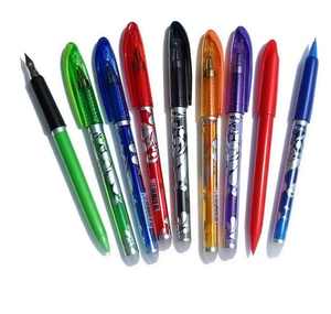 Stylo gel thermosensible en plastique noir pailleté - Product Image 1