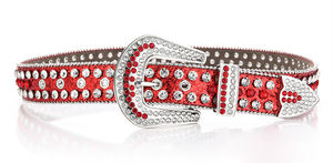 Nouvelle ceinture décorative femme strass mode Version coréenne plein diamant incrusté diamant PU large ceinture en cristal - Product Image 4