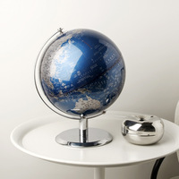 Globe terrestre rotatif de luxe avec base en métal, décoration de bureau vintage, cadeau pour la maison ou le bureau
