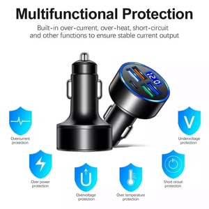 3.1A 4 <span class=keywords><strong>USB</strong></span> <span class=keywords><strong>caricabatterie</strong></span> per auto con lampada a LED ricarica rapida per <span class=keywords><strong>IPhone</strong></span> Xiaomi Sumsung Huawei PD tipo <span class=keywords><strong>C</strong></span> <span class=keywords><strong>caricabatterie</strong></span> <span class=keywords><strong>USB</strong></span> per cellulare - Product Image 4