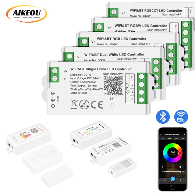 RGBW LED Strip RF Remote Controller Wireless Dimmer for Flexible Light Tape Projects