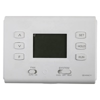 Termostato Honeycool QD-HVAC11 para Aire Acondicionado Central, con Batería o Alimentación de 24V, Repuestos HVAC, Programable 5+2, de Una Etapa