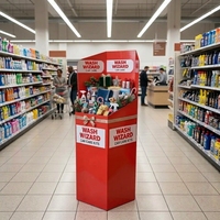 Bac de recyclage en carton sur mesure pour supermarché, bac de recyclage pour la vente au détail