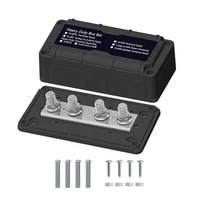 Barre omnibus robuste 300A avec bornes de batterie M8, boîtier de distribution avec couvercle pour camping-car, audio automobile, bateau, marine