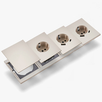 Interruptores y Enchufes de Pared WESA Ultrafinos con Botón Pulsador EU de 1/2/3 Vías con Enchufe USB Tipo C, Combinación Libre, Diseño Moderno de Lujo