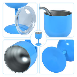 カスタムロゴ4オンスワインゴブレット結婚披露宴レーザー彫刻カップ用ステンレス鋼飲用グラス - Product Image 4