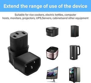 Vente en gros mâle C14 à 90 degrés vers le haut à angle droit IEC femelle C13 adaptateur d'extension d'alimentation - Product Image 6