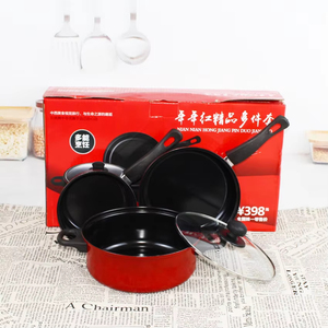 Heavy Duty Commercial Cookware Set Three-Piece Nonstick Frying <b>Pans</b> <b>Woks</b> Stockpots Bulk Restaurant Supply - Product Image 1