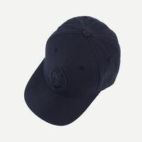 Cappellino Sportivo Personalizzato con Ricamo 3D, Logo Tono su Tono, Regolabile, Nero Strutturato in Poliestere, Cappello da Baseball a 6 Pannelli di Alta Qualità
