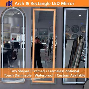 <span class=keywords><strong>Miroir</strong></span> LED mural sans cadre pour salon <span class=keywords><strong>de</strong></span> coiffure, populaire sur Internet, idéal pour les salons <span class=keywords><strong>de</strong></span> coiffure et les barbiers - Product Image 1