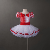 Joli tutu de danse de ballet professionnel pour filles, en spandex/nylon, avec paillettes, costume pour enfants