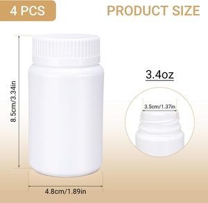 175cc HDPE <b>Plastic</b> White Wide Mouth Packer Pharmaceutical Pill Vitamin Supplement Bottles <b>Screw</b> Lids Custom Label ISO Certified - Product Image 6