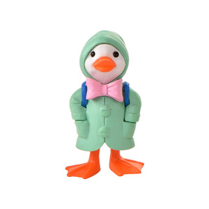 Figuras Animadas de Dibujos Animados para Decoración, Manualidades de Plástico en Miniatura de Patos con Impermeable para Adornos de Escritorio y Decoración del Hogar - Product Image 3