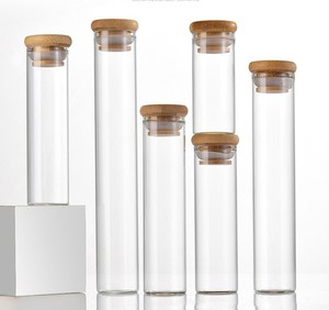 ขวดแก้วใสขนาด 30 มม. ฝาไม้ไผ่ สำหรับใส่ยาตามใบสั่งแพทย์ ขวดแก้วโบโรซิลิเกตสูง หลอดทดลอง ขวดดริฟท์ ขวดบรรจุภัณฑ์เปปไทด์ - Product Image 6