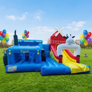 WINSUN Terrain <span class=keywords><strong>de</strong></span> jeux gonflable professionnel avec camion, accessoires <span class=keywords><strong>de</strong></span> jeux gonflables, château gonflable pour enfants - Product Image 1