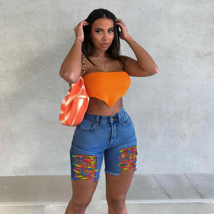 Shorts en <span class=keywords><strong>jean</strong></span> pour femmes, tendance été, bandage extensible, denim, sexy, shorts en <span class=keywords><strong>jean</strong></span> bleu pour femmes, sexy - Product Image 5