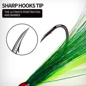 Hameçons à plumes avec yeux pour lier les plumes Crochets de <span class=keywords><strong>nymphe</strong></span> de mouche Hameçons à poisson 5 couleurs Engins de pêche à la mouche Pêche à la larve en gros - Product Image 3