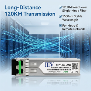 โมดูล 1.25G SFP ระยะทางไกล 120 กม. 1550nm LC SMF ตัวรับส่งสัญญาณแสง ฟังก์ชั่นตรวจสอบ DDM สำหรับสวิตช์อีเธอร์เน็ต 1000Base - Product Image 1