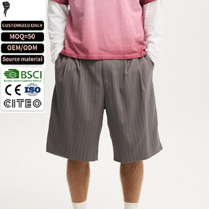 Pantalones Cortos Personalizados al por Mayor con Logotipo, Transpirables, de Spandex/Poliéster, Elásticos en la Cintura, Holgados, hasta la Rodilla, con Servicio OEM - Product Image 1