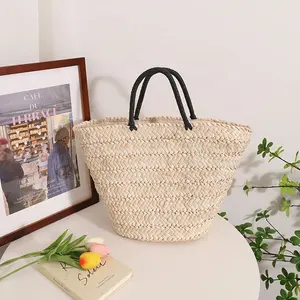 FSP1B New High Quality Straw Woven Beach Tote Bag Hand-woven Handbag Simple White Fashion Women's Bags