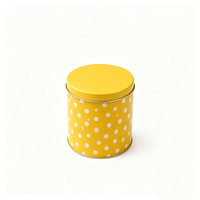 Boîte en étain ronde personnalisée avec logo sur mesure, conteneur en métal pour bonbons, étui en étain avec couvercle à charnière pour emballage de menthes, biscuits, bougies