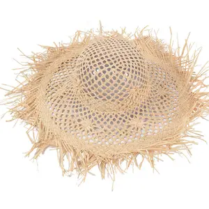 Женская соломенная шляпа из натуральной рафии