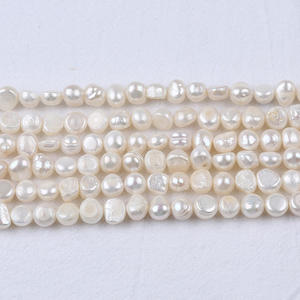 Promotion pour perles d'eau douce baroques de 8-9 mm, perles naturelles en vrac, deux côtés, trou latéral lumineux pour accessoires faits main en DIY - Product Image 2