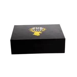Oem Odm Zwarte Stijve Vouwdoos Met Wit Logo Voor Riemstropdas Horloge Geschenkverpakking