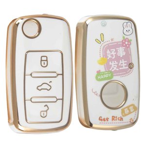 Custom TPU Car Key Cover For Volkswagen Keys With Chinese Style Design And Personalized Pattern - Product Image 1