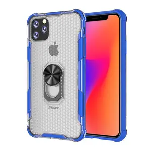 Funda de TPU a prueba de golpes para teléfono móvil Apple, funda con anillo magnético para iPhone 11 Pro Max XS XR X 8 Plus 7