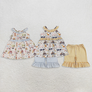 Embroidery Animals Shirts Set Summer <b>Clothes</b> for Kids Baby Girls Kids Short Sleeves <b>Clothes</b> Set - Product Image 2