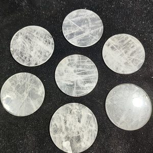 Cristal de Cuarzo Transparente Natural en Rodaja Redonda Pulida, Adorno para Sala de Estar, Escritorio, Decoración del Hogar, Regalo Artesanal, Recuerdo - Product Image 6