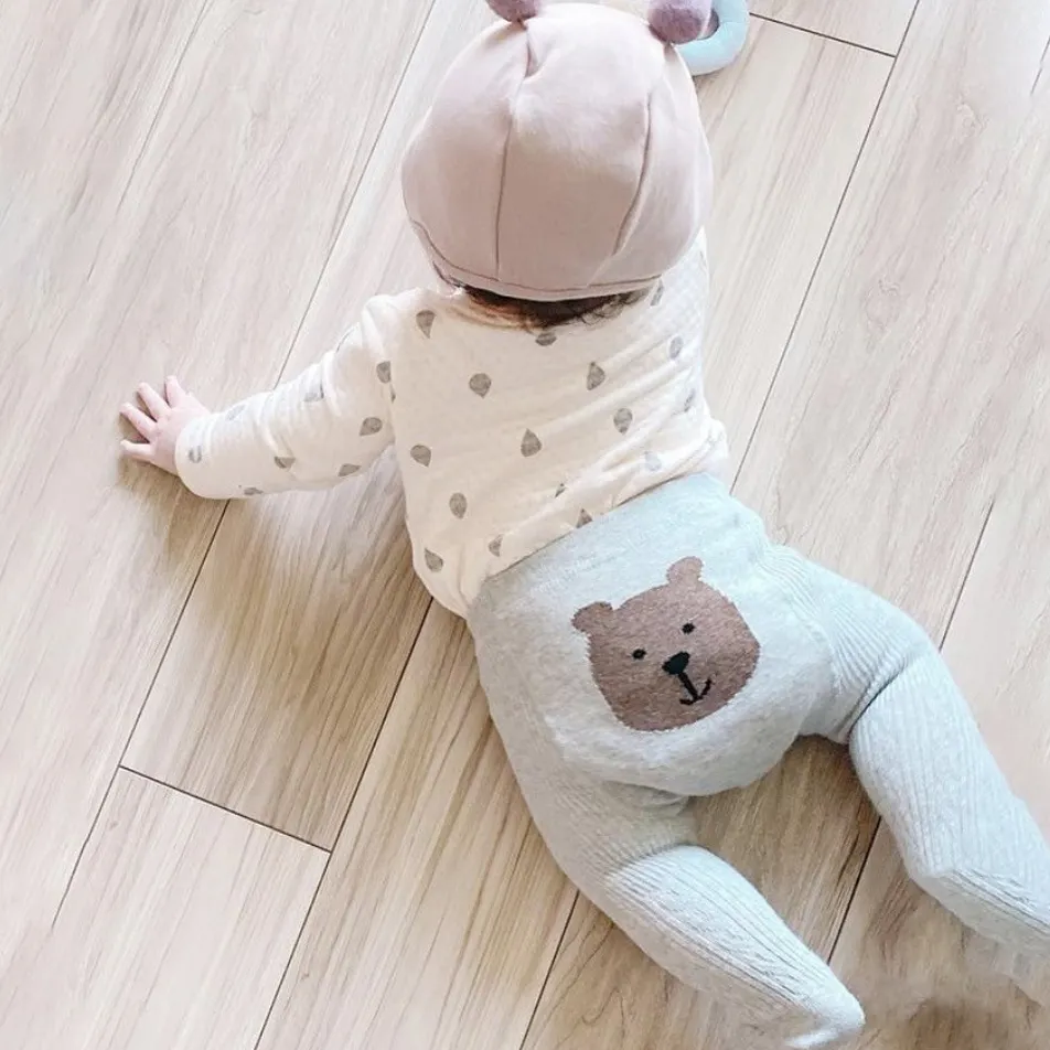 Bas pour enfants haute élastique ours hiver infantile tricot garçons vêtements bébé filles coton collants
