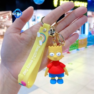 Phim hoạt hình Simpsons Keychain Anime hình vài túi phụ kiện sáng tạo xe Keychain - Product Image 6