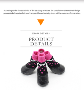 4 antiscivolo materiale TPU trasparente impermeabile zampa cane scarpe pioggia cane stivali - Product Image 5