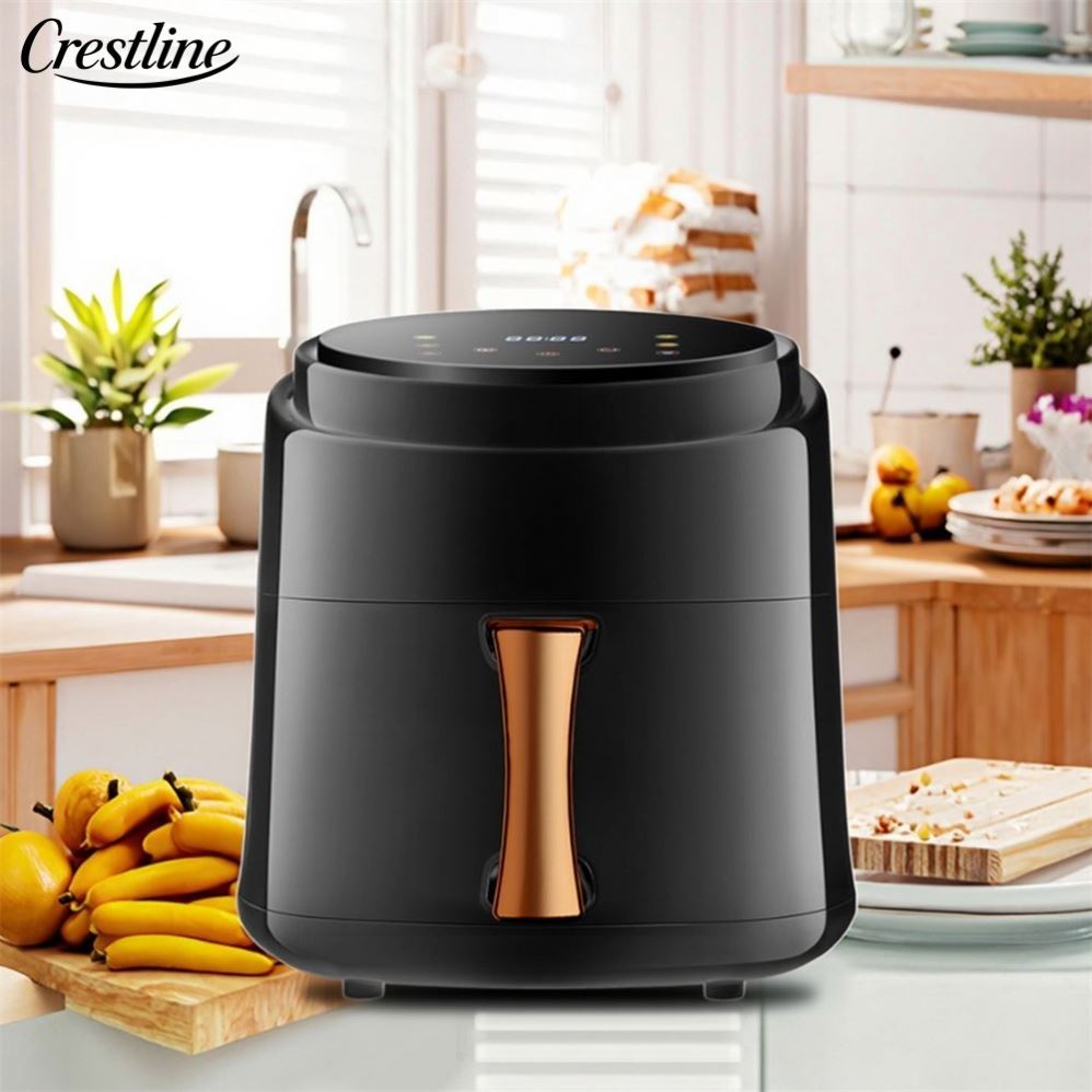 5L Digital Touch Screen Air Fryer Modern Electric Oil-Free Roaster Fast Cooking Household Hotel Use Plastic Material