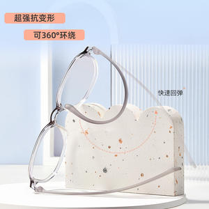 Monture de lunettes transparente légère Danyang TR90, forme géométrique hexagonale, monture complète unisexe pour myopie, verres en résine 8833 - Product Image 4