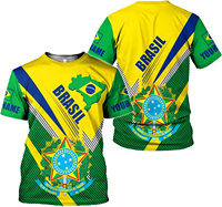 Vêtements Brésiliens en Gros Produits du Brésil Vêtements Drapeau Brésilien T-shirt Brésilien