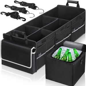 Organisateur <span class=keywords><strong>de</strong></span> <span class=keywords><strong>coffre</strong></span> <span class=keywords><strong>de</strong></span> <span class=keywords><strong>voiture</strong></span> 4 en 1 avec sac isotherme étanche, boîte <span class=keywords><strong>de</strong></span> rangement pliable multi-compartiments pour <span class=keywords><strong>voiture</strong></span>, camion, SUV - Product Image 1