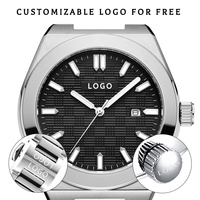 Montre Homme Personnalisée avec Logo, Luxe, Transparente, Tendance, Mouvement Lumineux, Design Royal, Montre-Bracelet Squelette Mécanique pour Hommes