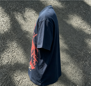 JME T-shirt en coton imprimé Statue Of Liberty pour hommes, style streetwear, col rond, manches courtes, coupe régulière - Product Image 2
