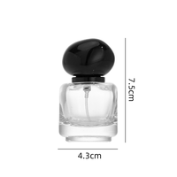 Petit cylindre vide rechargeable personnalisé de 30ml, flacon d'emballage de parfum de luxe, flacon vaporisateur de parfum en verre comme cadeau de la Saint-Valentin