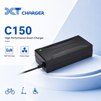 Chargeur de batterie GaN C150 de qualité médicale pour fauteuil roulant électrique, scooter, chargeur Li-ion 90-264V, conception sans ventilateur, personnalisé ETL TUV